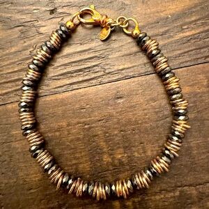 Lisa Robertson Hematite Bracelet Set in Bronze - Made in Italy